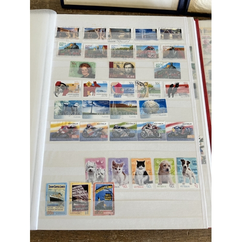 364 - Four stamp stock books, mint to average condition, some late 19th Century to early 20th Century stam... 