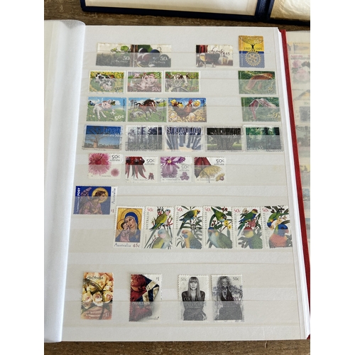 364 - Four stamp stock books, mint to average condition, some late 19th Century to early 20th Century stam... 