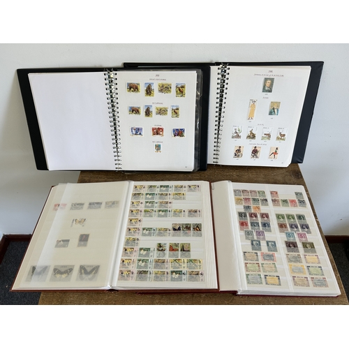 366 - Four stock books of stamps to include two books of Eire stamps, all hinged, one book of German stamp... 