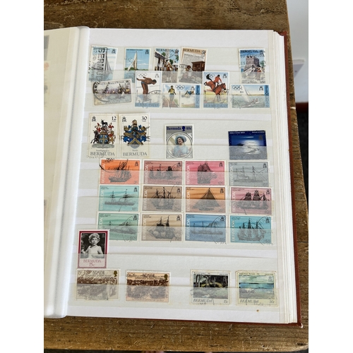 367 - Four stock books of stamps including mint stamps to include France, British Colony, Bermuda/Barbados... 