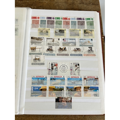 367 - Four stock books of stamps including mint stamps to include France, British Colony, Bermuda/Barbados... 