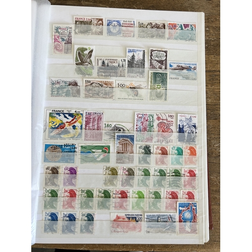 367 - Four stock books of stamps including mint stamps to include France, British Colony, Bermuda/Barbados... 