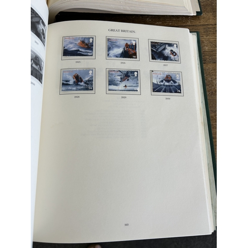 368 - Two Stanley Gibbons Windsor album stamp collections, both approx. three quarters full, very good to ... 