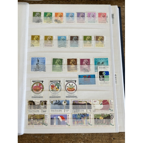 372 - A good stamp album of mixed countries together with two very good stock books of stamp albums for Ho... 