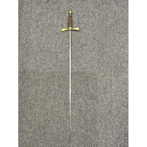 A vintage ceremonial sword with brass handle, 32 3/4