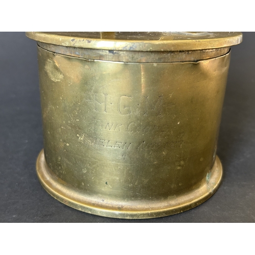 A WW1 1917 dated 4.5 pounder Howitzer shell case, well marked to the ...