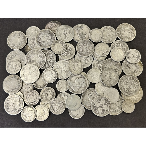 113 - Queen Victoria British silver coins to include half crowns, florins, shillings etc, weight approx. 5... 