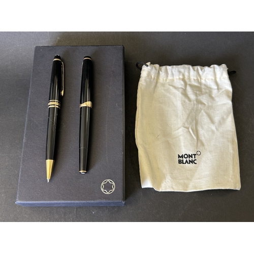 200 - A Montblanc Meisterstuck No.12 fountain pen plus a Montblanc ballpoint pen (with damage and repaired... 