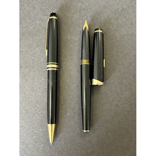 200 - A Montblanc Meisterstuck No.12 fountain pen plus a Montblanc ballpoint pen (with damage and repaired... 