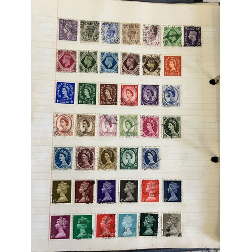 285 - A vintage stamp album with world contents together with two 1953 Coronations tins with stamps and a ... 