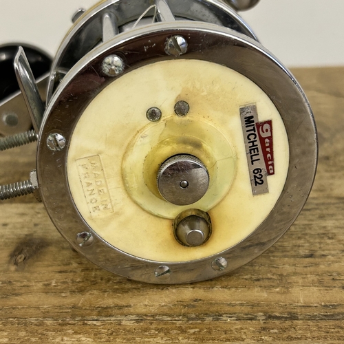 11 - Three Garcia Mitchell Multiplier sea fishing reels including models 602, 622 and 624 (all in used co... 
