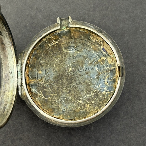 117 - A Georgian hallmarked silver pair case fusee pocket watch, the case marked for London 1812, the inne... 