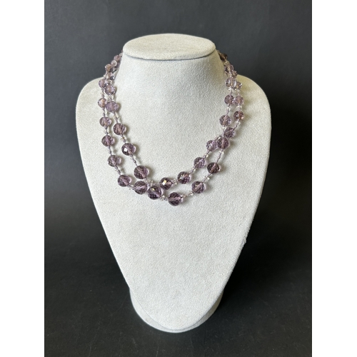 119 - Various costume jewellery including a white metal bracelet and chain