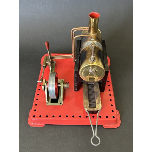 16 - A vintage Mamod stationary steam engine with accessories (used condition)
