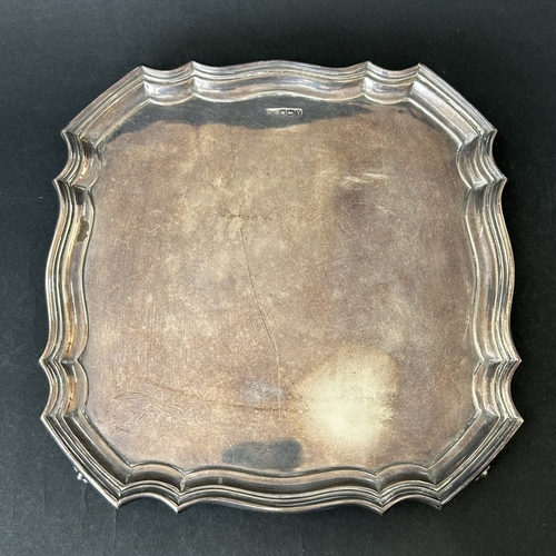 160 - A Walker & Hall hallmarked silver tray, approx. 8