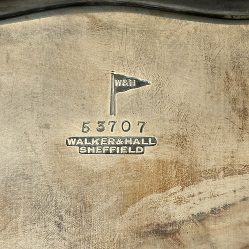 160 - A Walker & Hall hallmarked silver tray, approx. 8