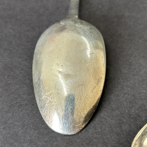 161 - A Georgian hallmarked silver table spoon, just over 8 1/4
