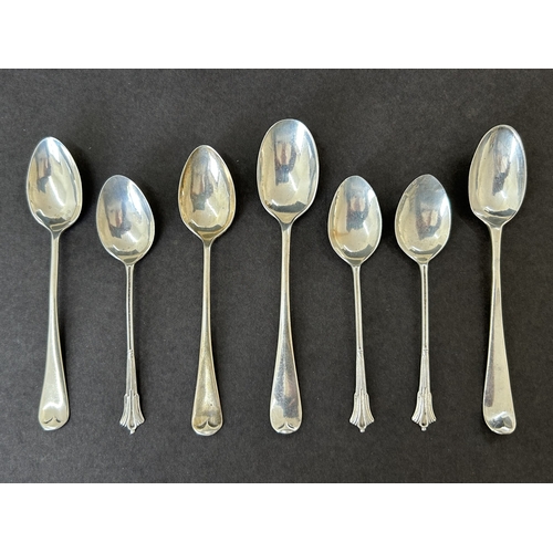 168 - Seven mixed hallmarked silver teaspoons, combined weight approx. 72g