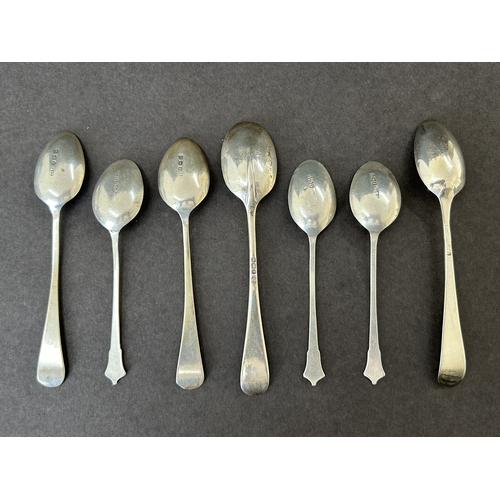 168 - Seven mixed hallmarked silver teaspoons, combined weight approx. 72g