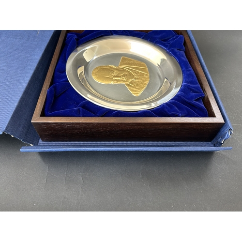175 - A 1974 'The Churchill Centenary Trust Plate', a limited edition sterling silver marked 'Filled' gild... 