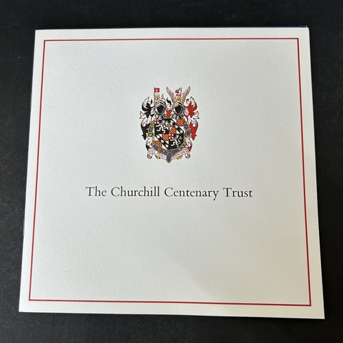 175 - A 1974 'The Churchill Centenary Trust Plate', a limited edition sterling silver marked 'Filled' gild... 