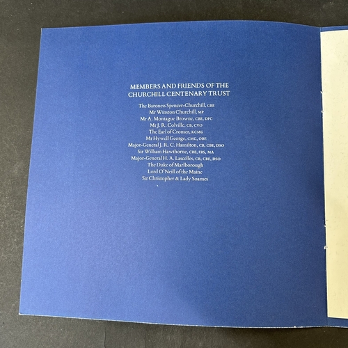 175 - A 1974 'The Churchill Centenary Trust Plate', a limited edition sterling silver marked 'Filled' gild... 