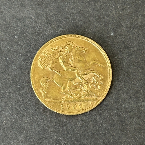 185 - An Edward VII 1907 half sovereign