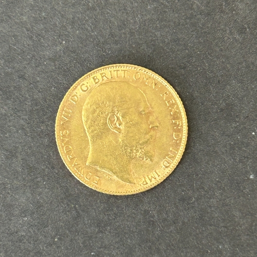 186 - An Edward VII 1909 half sovereign