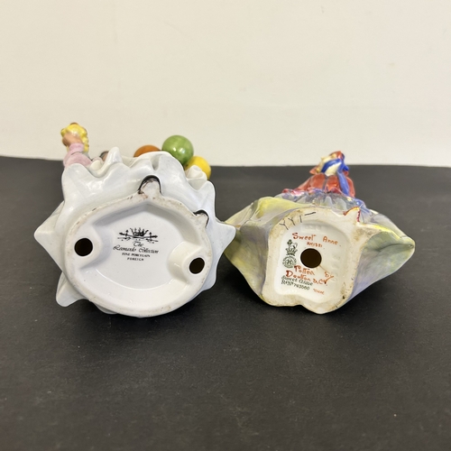 25 - An early Royal Doulton figurine 'Sweet Anne' HN1331 (as found neck) together with a Leonardo Balloon... 