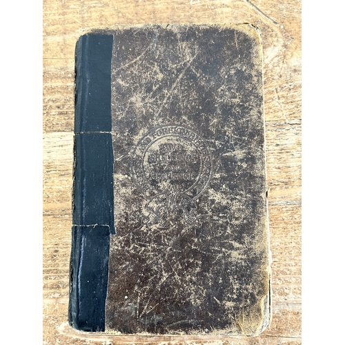 298 - A mid 19th Century British and Foreign Bible Society Holy Bible (cover and some inner pages as found... 