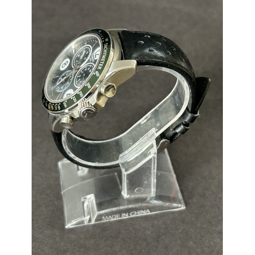 353 - A boxed Tissot Sports chronograph gentlemans wristwatch, Model No.T106417A, 42mm dia (running at the... 