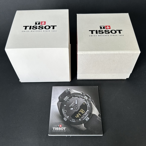 353 - A boxed Tissot Sports chronograph gentlemans wristwatch, Model No.T106417A, 42mm dia (running at the... 