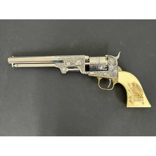 368 - A new and boxed replica of a Colt 36 cal 1861 Navy revolver, all moving parts, inert (over 18's only... 