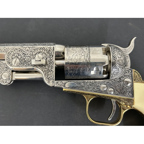 368 - A new and boxed replica of a Colt 36 cal 1861 Navy revolver, all moving parts, inert (over 18's only... 
