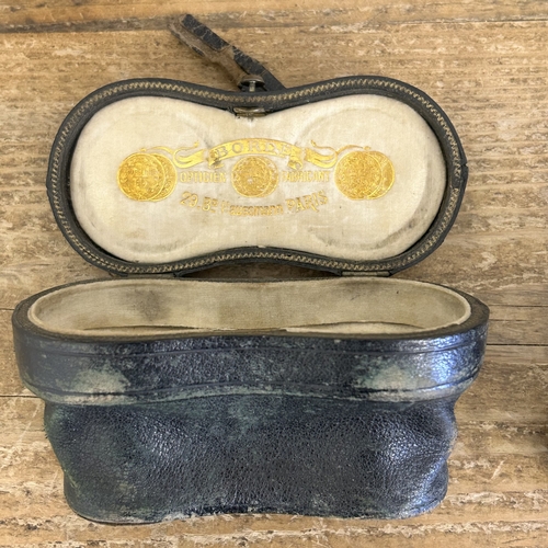 6 - A pair of antique Borde Haussmann Paris opera glasses, a Diplex barometer (as found) and a 'Garrard'... 