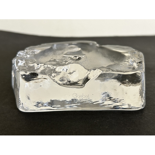 65 - A vintage West German Scheurich ceramic vase (as found, hairline crack) together with a Goebel glass... 