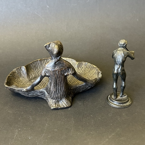 84 - An Art Nouveau style bronze female figure, approx. 6
