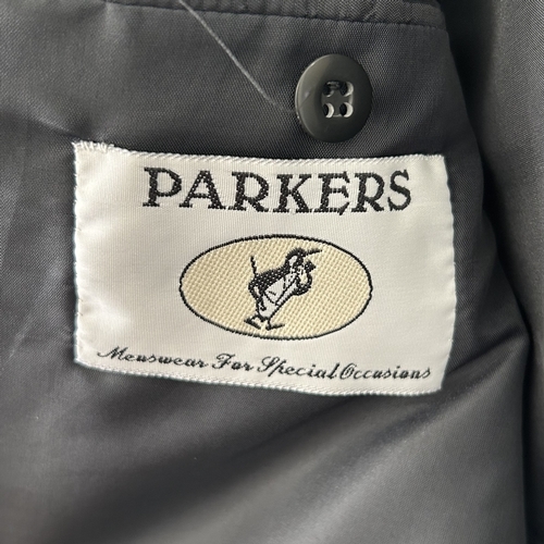 390 - Three Parkers 'Masterhand' gentlemans evening jackets to include a purple jacket size 40, a red jack... 