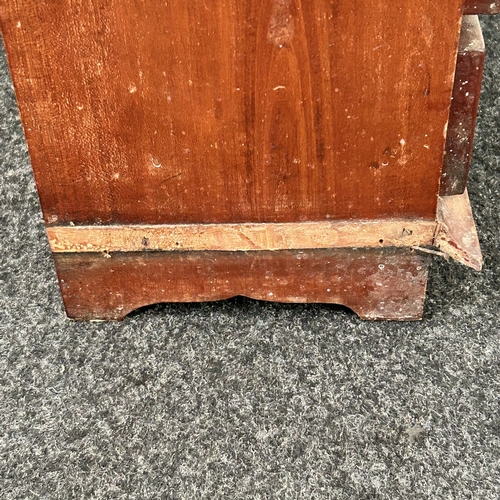 400 - A vintage Chinese style open bookcase with four small drawers at the base, 44