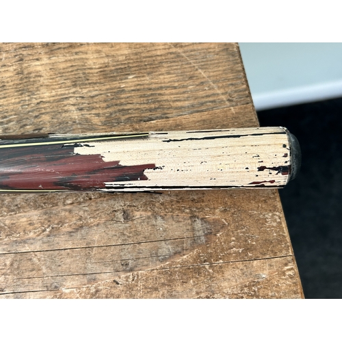 459 - A BCE custom snooker cue, marked 'Jimmy White', in its original case (end of cue with losses and box... 