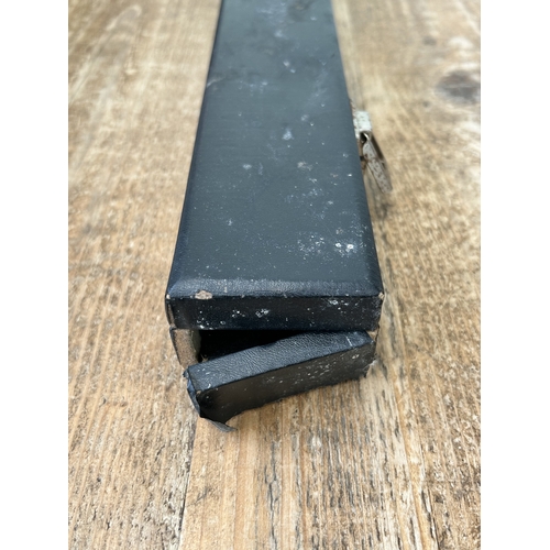 459 - A BCE custom snooker cue, marked 'Jimmy White', in its original case (end of cue with losses and box... 