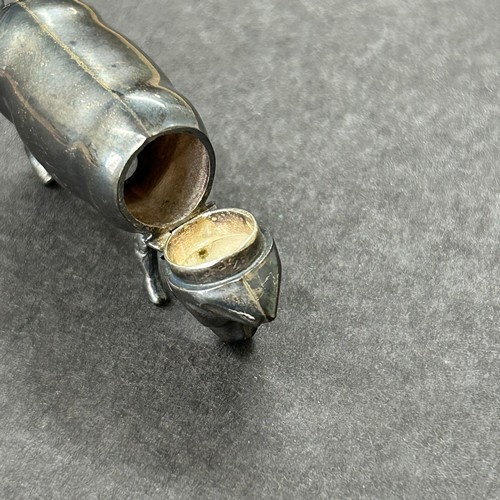 106 - Various vintage mini pig figures including a 925 sterling silver former vesta, white metal with lid,... 