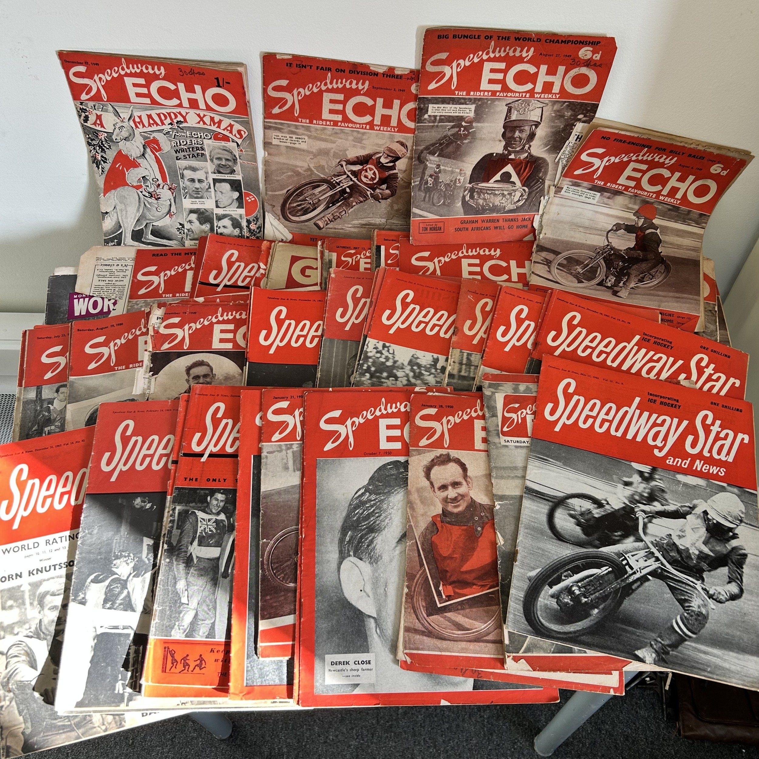 A selection of 1950's/60's speedway magazines plus a couple of 1940's ...