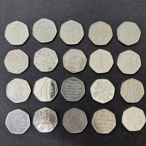 115 - Twenty collectors 50p's (in circulated condition)