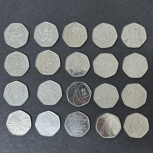 116 - Twenty collectors 50p's (in circulated condition)