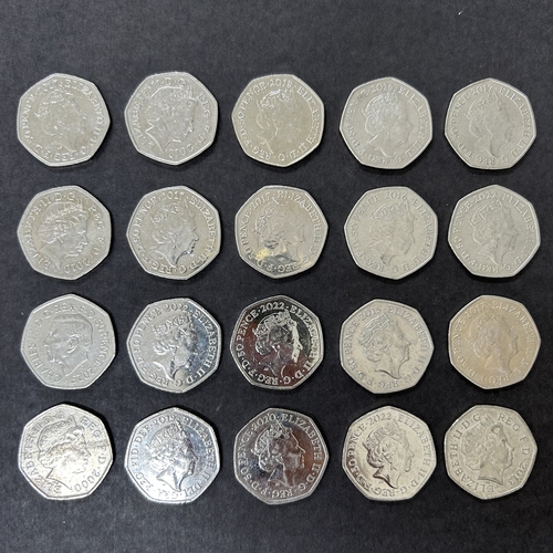116 - Twenty collectors 50p's (in circulated condition)