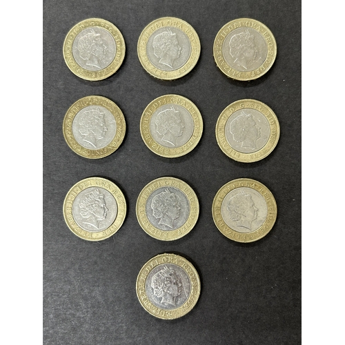 118 - Ten £2 collectors coins (in circulated condition)