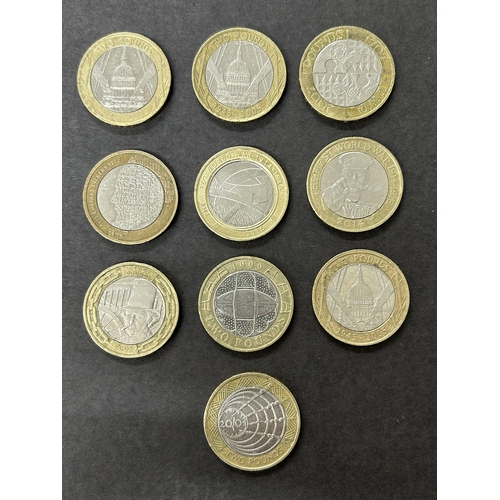119 - Ten £2 collectors coins (in circulated condition)