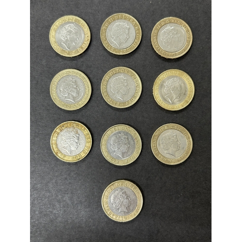 120 - Ten £2 collectors coins (in circulated condition)