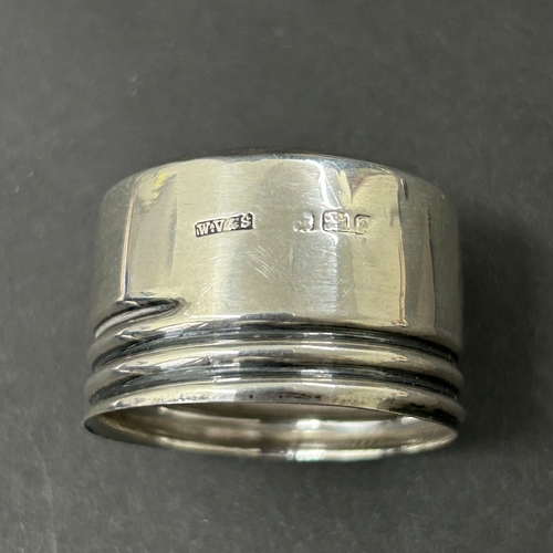 181 - A hallmarked silver lidded dressing table glass jar with internal stopper, approx. 3
